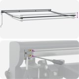 vidaXL Skrovita tenda Žuta i bijela 400x300 cm Aluminij i poliester | shoptok.hr