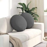  Jastučići za sjedenje 2 pcs Tamno siva Ø50 x 19 cm tkanina | shoptok.hr