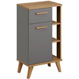 Pelipal Sivi/u prirodnoj boji nizak kupaonski ormarić u dekoru hrasta 50,5x89,5 cm Quickset 924 – Cijene