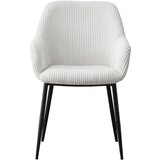 XORA naslanjač, kovina, tekstil črna, krem barve | Shoptok.si