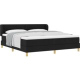 Box Spring Krevet s Madracem Crni 180x200 cm Tkanina | shoptok.hr