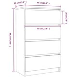  Komoda boja dimljenog hrasta 60x35x98 5 cm konstruirano drvo | shoptok.hr