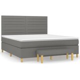  The Living Store Box spring postelja z vzmetnico temno siva 180x200 cm blago - Box Spring Postelja, (21444449) | Shoptok.si