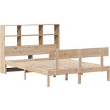 vidaXL Knjižna postelja brez vzmetnice 120x190 cm trdna borovina | Shoptok.si