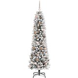 vidaXL Umestno božično drevo Bela 180 cm PVC, kovina in plastika | Shoptok.si