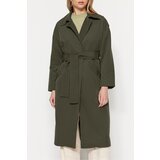 Trendyol Khaki Epaulette detaljni kaiš s dugim rolom s pojasom | ePonuda.com
