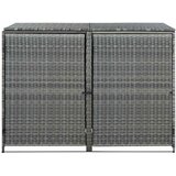  Spremište za dvije kante za smeće od poliratana 148x77x111 cm | shoptok.hr