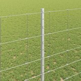  Vanjska divlja ograda s stupovima 50 x 1,4 m Pocinčani čelik | shoptok.hr