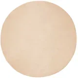 Faux Rabbit Fur Rug Bež Ø 160 cm Poliester