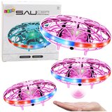 Rc ročno voden dron led luči UFO roza barve | Shoptok.si