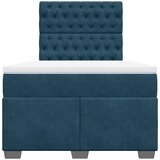  s oprugama i madracem plavi 120 x 190 cm baršun | shoptok.hr