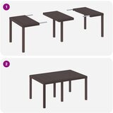  5-delni vrtni jedilni set z blazinami rjav poli ratan | Shoptok.si