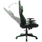 vidaXL Gaming stol črno in zeleno umetno usnje | Shoptok.si