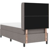 vidaXL Box Spring Postelja z Blazino in LED - Taupe, 100x200 cm Tkanina, (22049037) | Shoptok.si