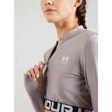 Under Armour Women‘s top HeatGear Rib 1/4 Zip LS Grey