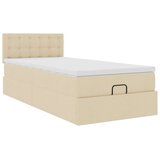 vidaXL otomanski krevet s madracem krem 100x200 cm tkanine | shoptok.hr