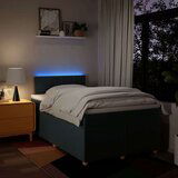 vidaXL Box spring postelja z vzmetnico moder 120x200 cm blago, (21273546) | Shoptok.si