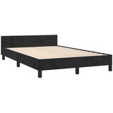  Za krevet s uzglavljem crni 120 x 200 cm baršunasti | shoptok.hr