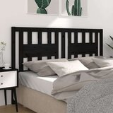  Uzglavlje crno 166 x 4 x 100 cm od masivne borovine | shoptok.hr