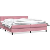  Box spring postelja z vzmetnico roza 180x210 cm žamet, (21792378) | Shoptok.si