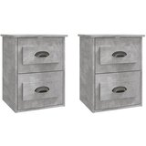 Maison Chic Stenski Dvo delni komplet Nočne omarice - Nočne mize betonsko sive 41,5x36x53 cm, (21687485) Cene