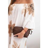 Kesi Włoski Women's viscose dress with a floral pattern camel | Shoptok.si