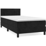 Box spring krevet s madracem crni 90x200 cm baršunasti | shoptok.hr