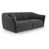 Cosmopolitan Design Temno siva žametna sedežna garnitura 206 cm Tokyo – | Shoptok.si