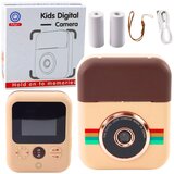 Lean_Toys Otroški digitalni fotoaparat s takojšnjim tiskalnikom, 3 zvitki rjavega papirja | Shoptok.si