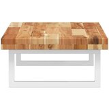 vidaXL Zidna polica za umivaonik od čelika i masivnog bagremovog drva | shoptok.hr