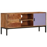 Maison Chic TV omarica - TV stojalo - Televizijska omarica medeno rjava in siva 110x30x50 cm trden akacijev les, (21701264) | Shoptok.si