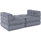  4-sedežna modularna pouf sofa konvertibilna siva tkanina, (22046044) | Shoptok.si