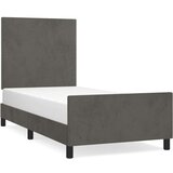  Posteljni okvir z vzglavjem temno siv 90x200 cm žamet, (20795088) | Shoptok.si