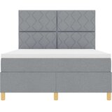 Box Postelja z vzmetnico z vzmetnico Svetlo siva 140 x 200 cm blago, (5000126015) | Shoptok.si