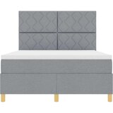 Box Spring krevet s madracem svjetlosiva 140x200 cm tkanina | shoptok.hr