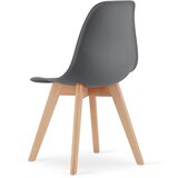  KITO stolica tamno siva / prirodne noge x 4 | shoptok.hr
