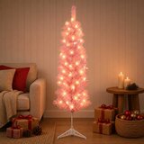  Umjetno vitko božićno drvce 120 cm 150 LED lampica Topla bijela | shoptok.hr