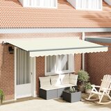vidaXL Retraktilna tenda Kremasta in antracitna | Shoptok.si