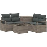  Set sofe 6 kom. Siva i tamno siva Poli Rattan i čelik | shoptok.hr