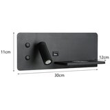  Immax 08287L-LED Zidno svetlo sa policom, USB priključkom i bežičnim punjenjem, LED/3W/230V + LED/3W | Eponuda.com