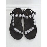 Resti Perseida women's black platform sandals with pearls | shoptok.hr