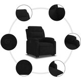  Naslonjač na podizanje crni baršunasti | shoptok.hr