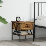 vidaXL nočna omarica Stari les 40x42x45 cm Inženirski les | Shoptok.si