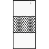 Pregrada za tuširanje s prozirnim staklom ESG 90 x 195 cm crna | shoptok.hr