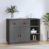 vidaXL Komoda siva 98,5x40x75 cm od masivne borovine Cijene