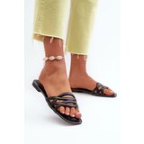 Boto Women's Eco Leather Flat Heel Black Sandals Moldela | ePonuda.com