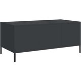 vidaXL Klubska mizica črna 101,5x50x43,5 cm valjano jeklo | Shoptok.si