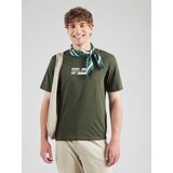 Jack & Jones Majica 'JJECorp' bež / temno zelena / off-bela | Shoptok.si