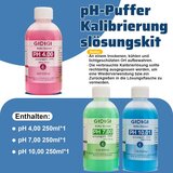 GIDIGI 3x pH kalibracijska raztopina 250 ml (pH 4.00/7.00/10.01) | Shoptok.si
