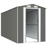 vidaXL Vrtno spremište svjetlosivo 192x440x223 cm pocinčani čelik | shoptok.hr